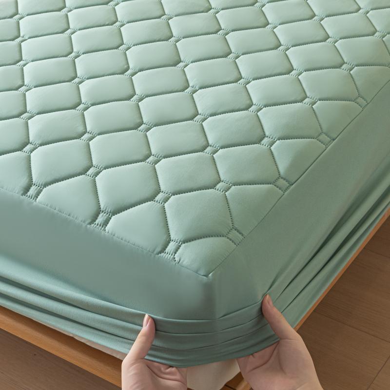 Safe Waterproof Mattress Pad Protector Quilted Fitted Sheet with Elastic Bands for Hotel Home Waterproof Mattress Cover 140/160