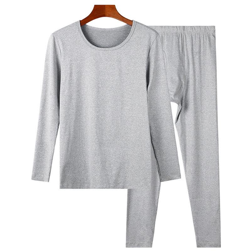 Men's Autumn Fleece-lined Base Layer Set: Warm Underwear and Pants