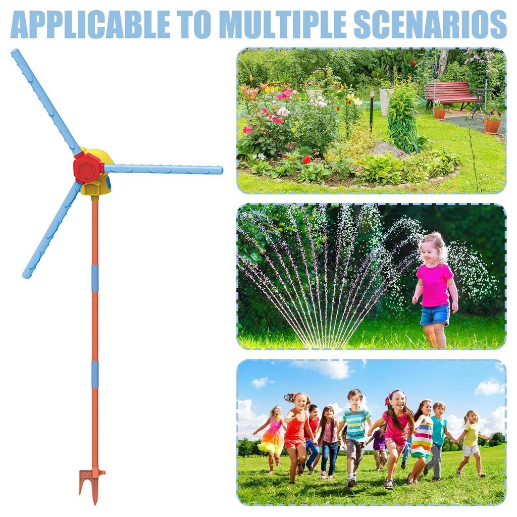 Kinder Windmühle Sprinkler 36 Sprühdüsen Rotierender Sprinkler Multifunktionales Gartenbewässerungswerkzeug Kinder Planschvergnügen Aktivität Für