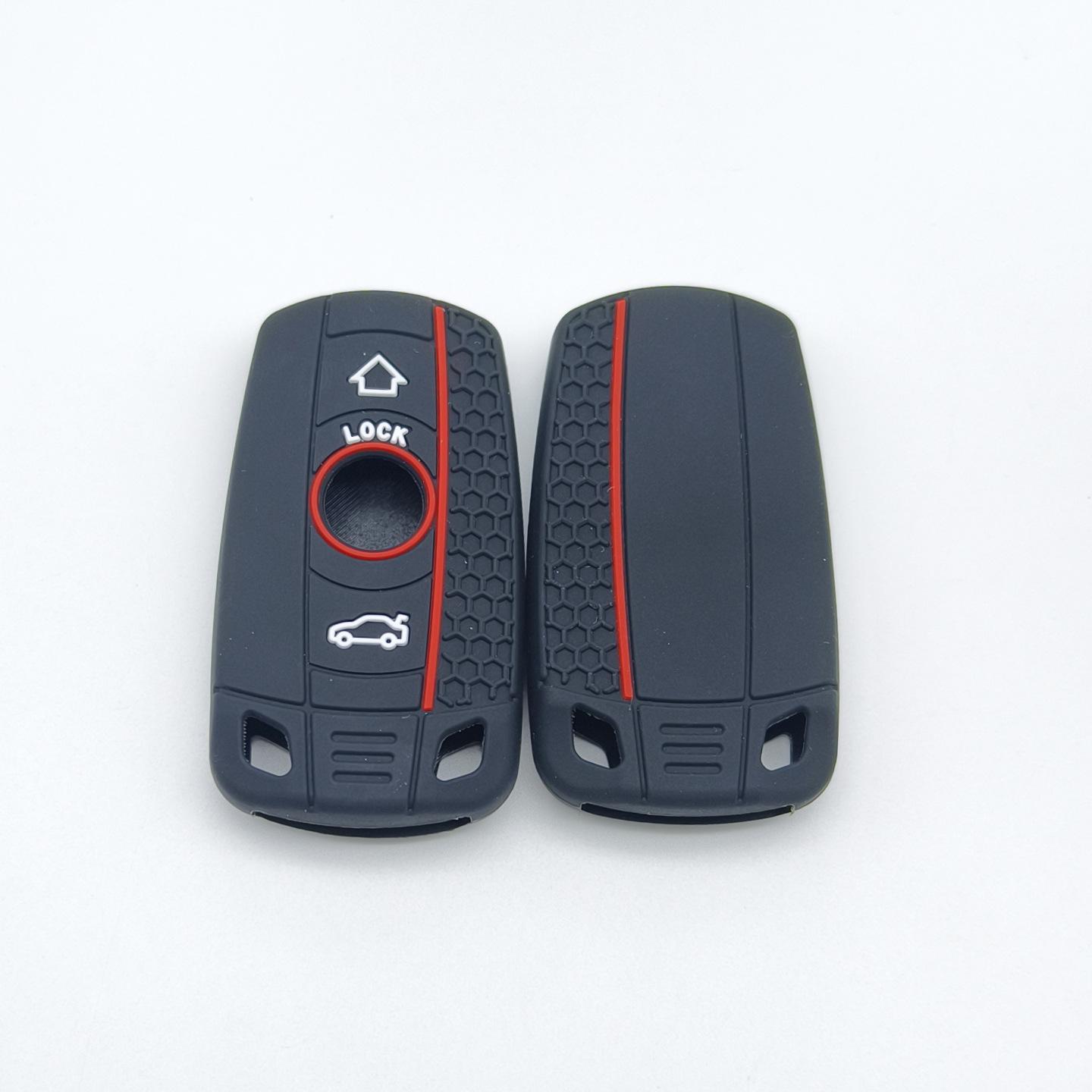 Silicone Protective Cover for BMW Keys: Fits X1, X5, X6, E60, 1 Series, 3 Series Remote чёрный