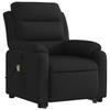 Massage Recliner with Rising Function Black Fabric