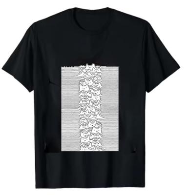 Cat Group Mountain Cartoon Cotton Trendy Summer Travel Mountain and River Cat Line Short Sleeve Tshirt Men Women Trendy Brand