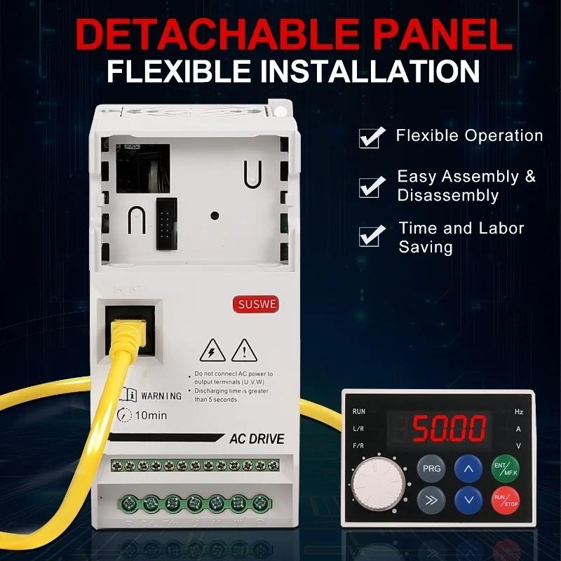 VFD 0.75/1.5 /2.2/4/5.5kw/15kw Input 220V/380V ,Three phase output 220V/380VVector frequency converter,Motor Speed Controller