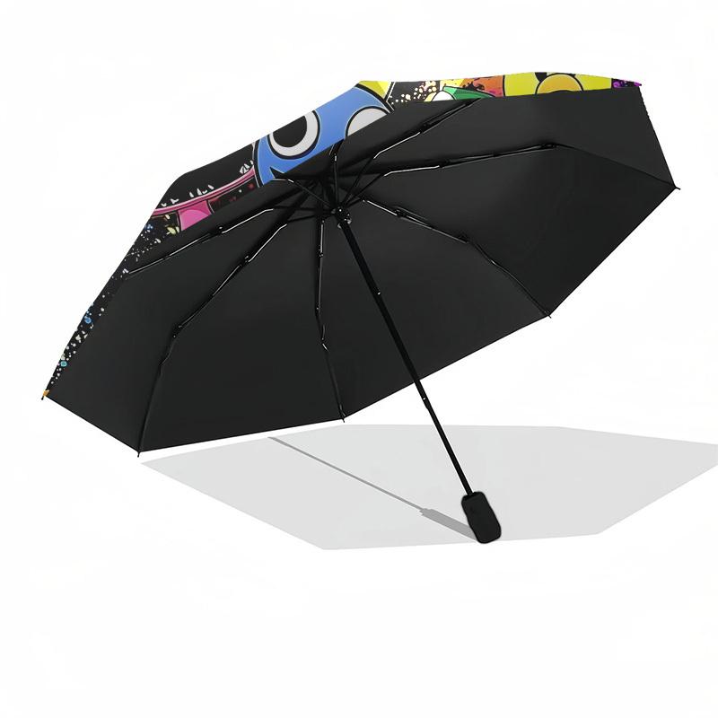 Monster, Wissenschaftler-Thema Automatisches Öffnungs- und Schließschirm 8 Rippen, Geeignet für Freizeit und Ausgehen, Outdoor-Accessoire, Gothic Sty