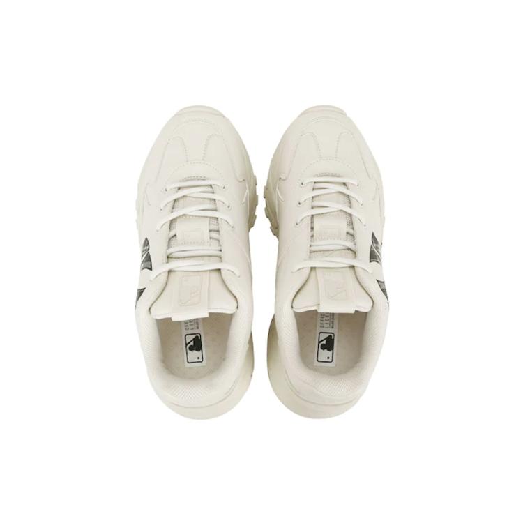 New MLB Big Ball Chunky New York Yankees Wear Resistant Lightweight Height Increasing Low Top Chunky Sneakers Unisex Beige 32SHCC011-50I