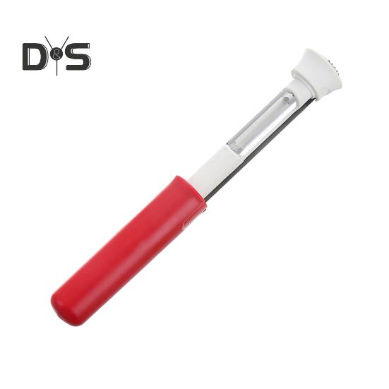 

Из нержавеющей стали для удаления сердцевины фруктов, овощечистка, кухонный инструмент 2 в 1, эргономичная ручка, легкое удаление сердцевины фруктов, инструмент для удаления сердцевины из картофеля, лука, помидоров красный