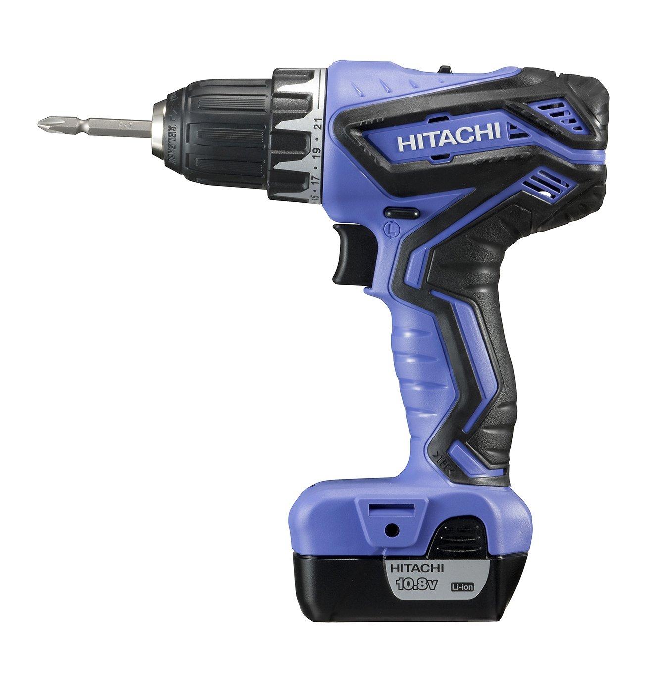 

HiKOKI Cordless Driver and Case 10.8V Drill, Rechargeable, 1.3Ah Lithium-Ion Battery, Charger, Included, FDS10DAL(LCSK) синий