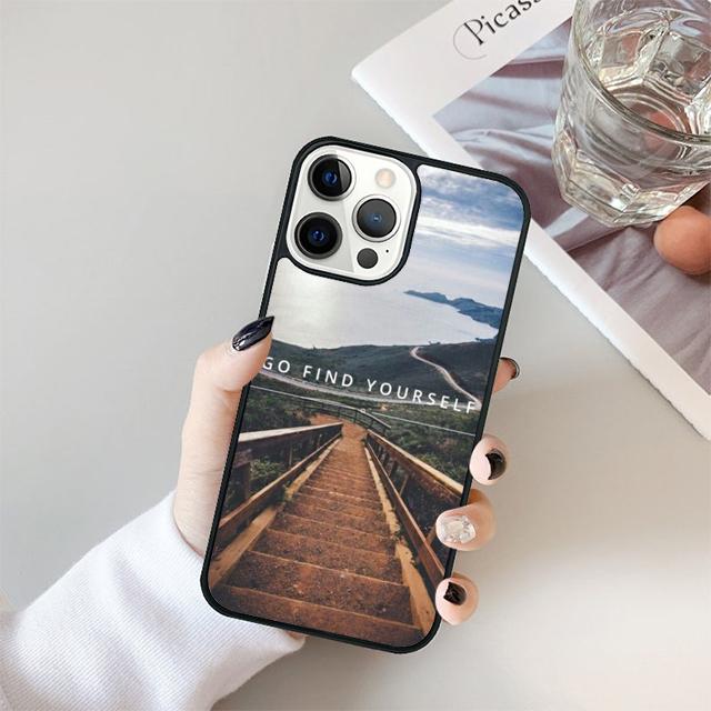 Travel mountain sea beach quotes Cover For iPhone 17 Air 15 16 14 13 12 Pro Max 11 Pro Max Plus Phone Case Coque