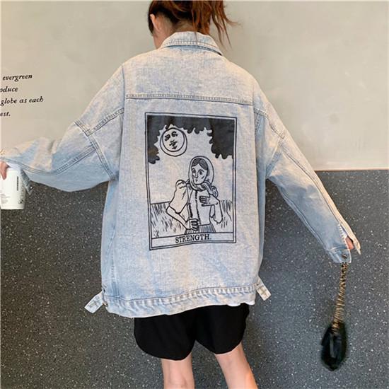 Personality Printed Denim Jacket 