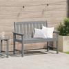 Garden Bench Light Grey 120 x 59 x 88 cm HDPE