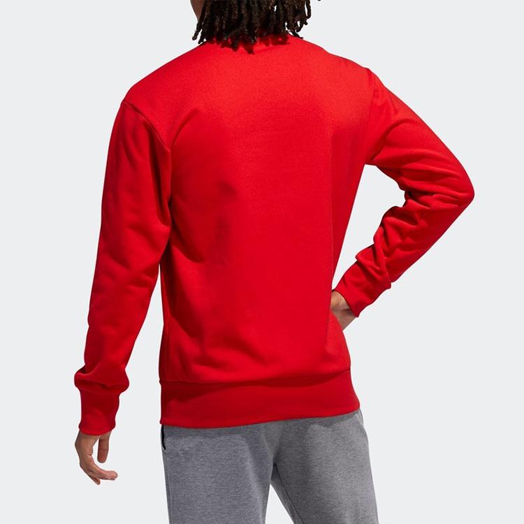 adidas Large logo Printing Basketball Sports Pullover Red Men's GH5007