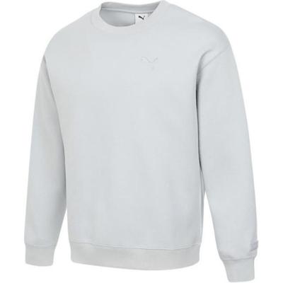 Puma Prime Logo Round Neck Fashion Pullover Long Sleeve Sweatshirt Unisex Sweatshirt White 631385-72