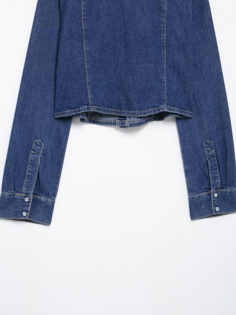 2025 Spring Women's Fashion: European & American Style Denim Shirt with Long Pants