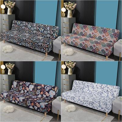 Bohemia Πτυσσόμενο κάλυμμα καναπέ-κρεβάτι Spandex Ελαστικό κάλυμμα καναπέ χωρίς υποβραχιόνιο Αντιολισθητικά πλενόμενα καλύμματα καναπέ για σαλόνι