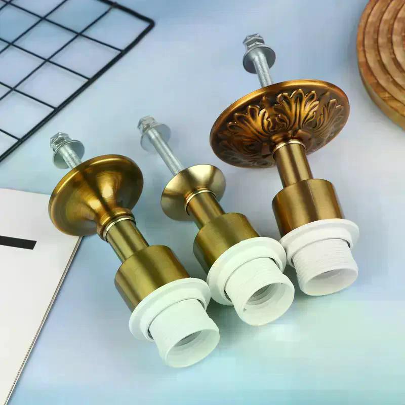 Skrivebordslampeholder Fast base E27 Skrue Lampemunning Metall Jern DIY Belysningstilbehør DIY Skrivebordslampekomponenter Lampeskjerm