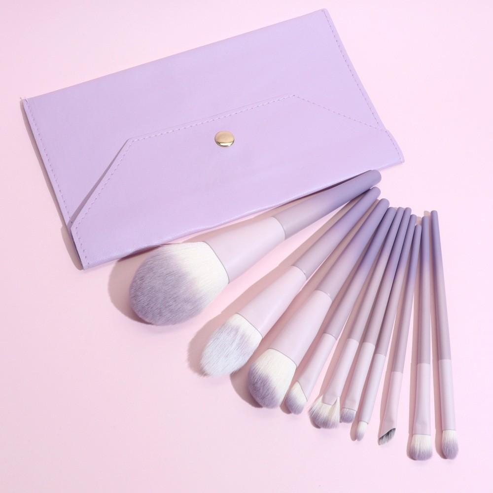 Xing Dai Zi 10-Piece Makeup Brush Set: Powder, Blush, Eyeshadow Brushes - Essential Beauty Tools.
