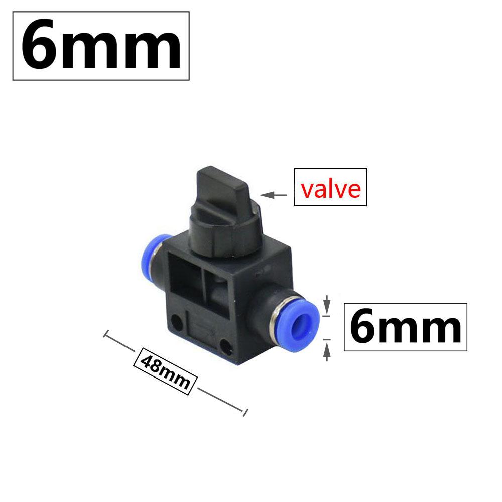 6mm 8mm Pneumatic Fitting Tee Elbow Straight Plug Valve Air Quick Connector Water Push In Hose Couping PU PY PK PM PZA HVFF