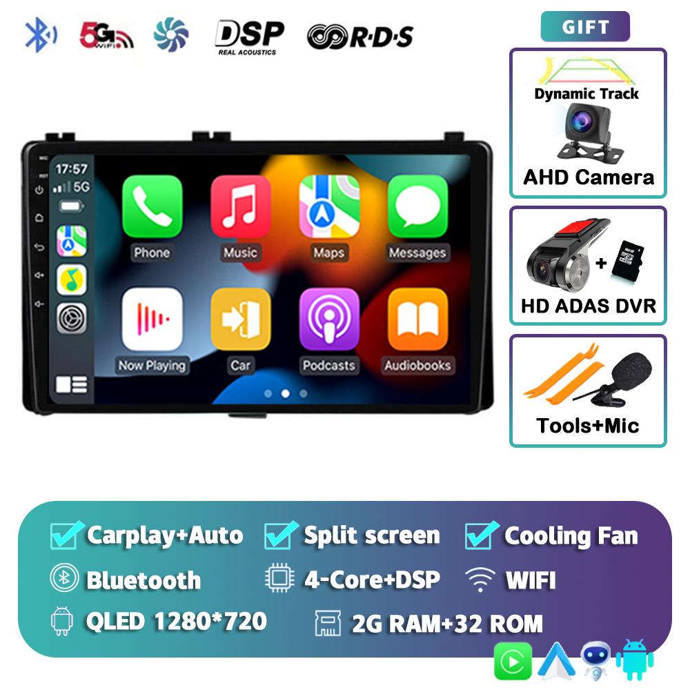 Android 14 Carplay Car Radio For Toyota Corolla Auris E180 2017 2018 2019 Multimedia Video Player Navigation GPS Stereo 2din DVD
