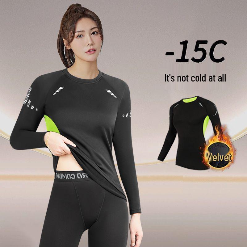 Women's Quick-Dry Yoga Suit: Long Sleeve Winter Running and Outdoor Gym Top