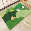 Imitation cashmere bathroom floor mat toilet toilet toilet door  absorbent foot mat household quick-drying carpet