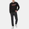 Evisu Letter Logo Cartoon Pattern Printed Pullover Round Neck Sweatshirt Unisex sweatshirt Black 2ESMOM2SW450XXCT