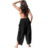 Women's Solid Color Pleated Waist Loose Wide Leg Straight Leg Pants