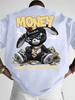 Das neue Herren-T-Shirt für den Sommer 2025 ist ein lässiges, modisches, sportliches, atmungsaktives, weiches und schlichtes 3D-Buchstabendruck-T-Shirt.