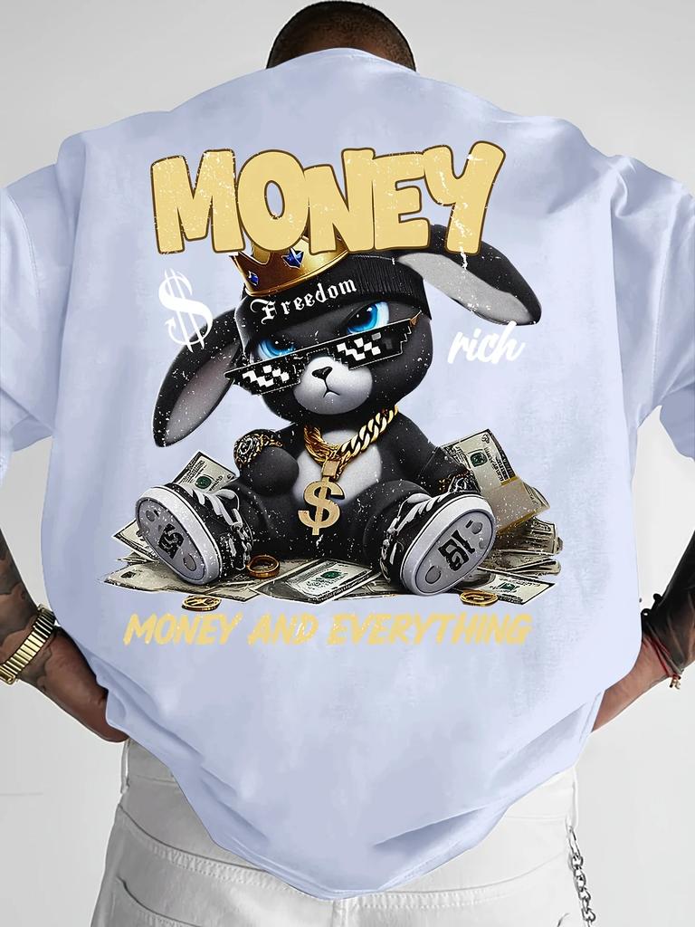 Das neue Herren-T-Shirt für den Sommer 2025 ist ein lässiges, modisches, sportliches, atmungsaktives, weiches und schlichtes 3D-Buchstabendruck-T-Shirt.