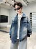 Kids' Trendy Korean Style Denim Jacket for Boys - Stylish and Cool Spring/Autumn 2026