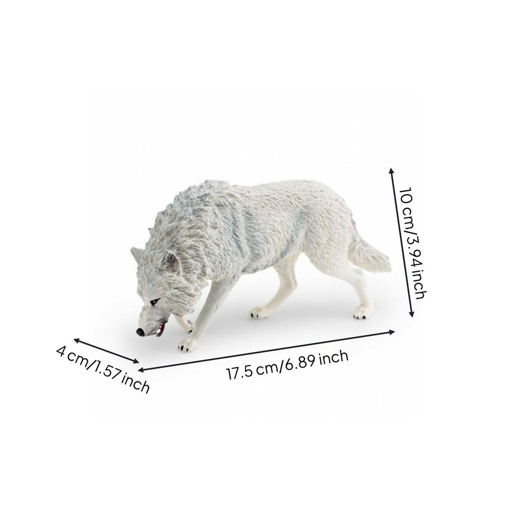 Standing Wolf Animal Model Sturdy for Imaginative Play, Kids