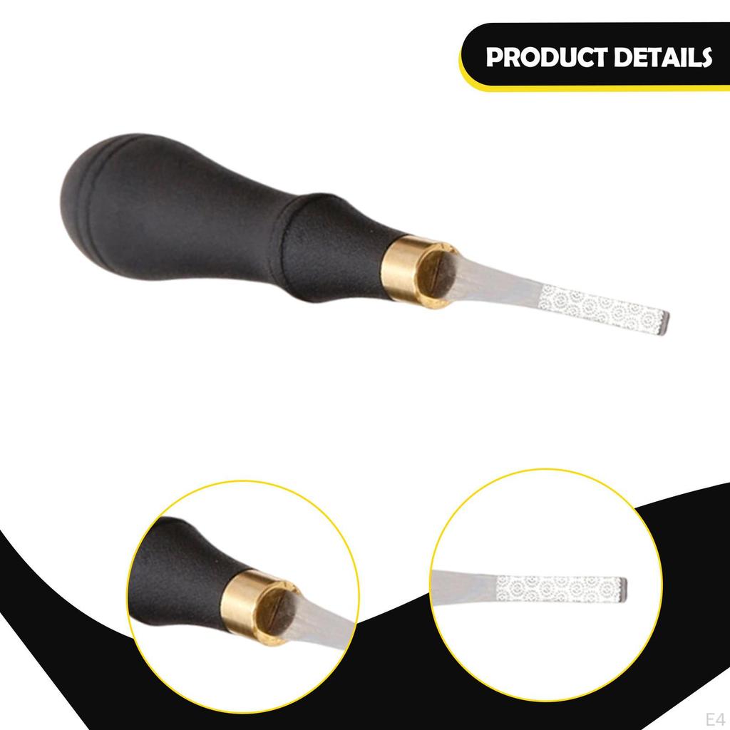 Detalj Grovere Håndverksoverflate Verktøy Hånd Profesjonell Arbeidende Bærbar Kantmarkering Lær Grovpussing