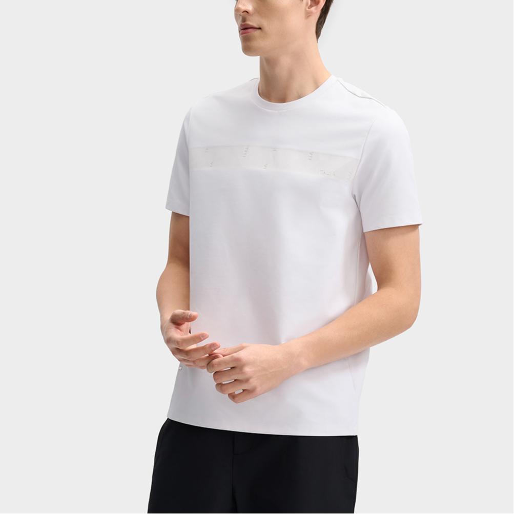 FILA Blue Series Casual Simple Pullover Round Neck Short Sleeve T-Shirt Men Tops White F11M512101F-WT