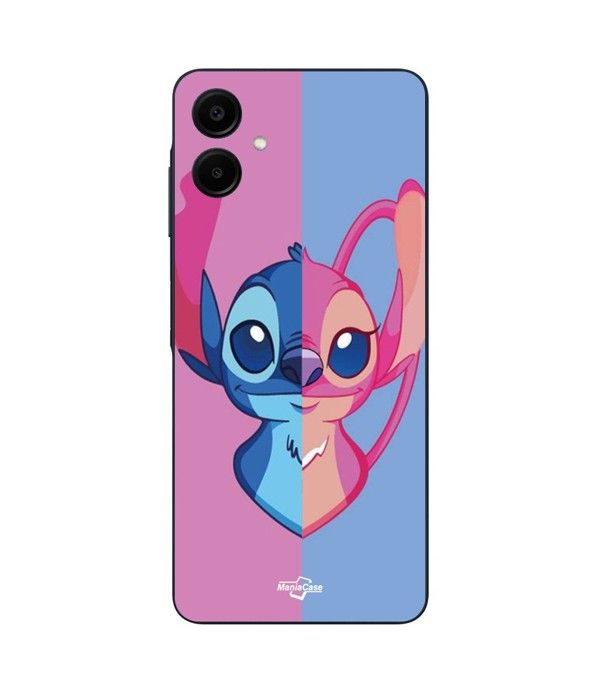 Coque de téléphone - Maniacase - Samsung Galaxy A06 - Silicone - Souple - Stitch et Angel