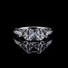 Hollow Diamond Plated Square Diamond Ring, Pattern Zircon Ring Women'S Jewelry