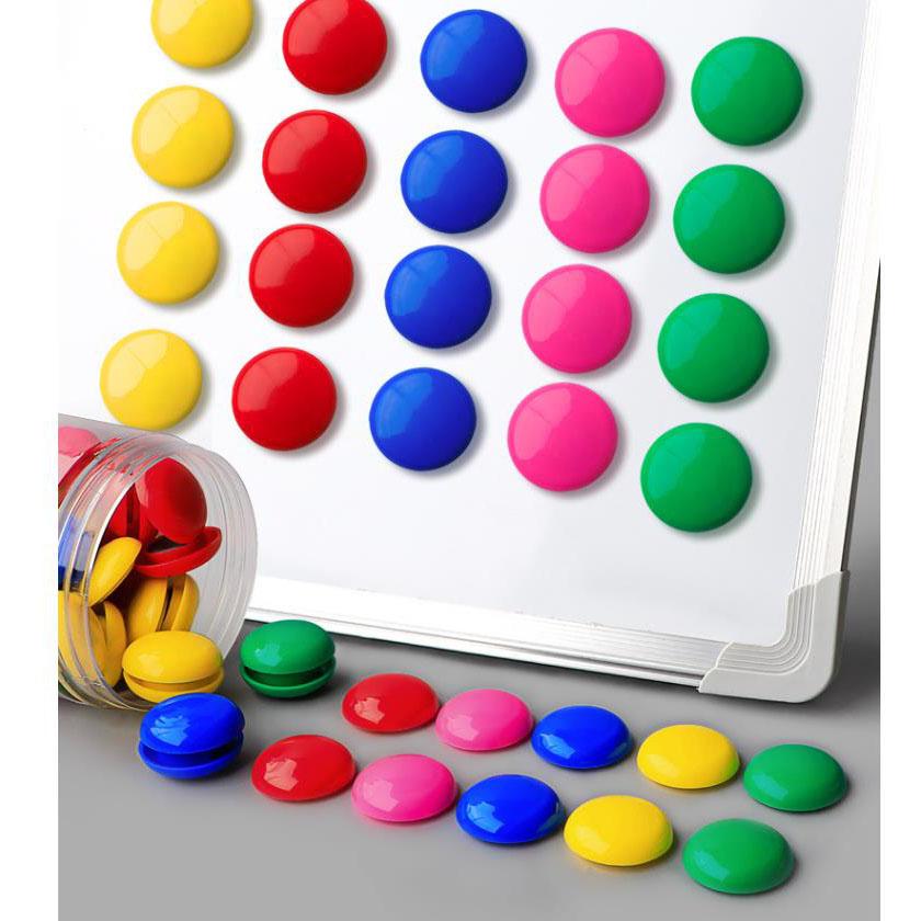 Bunte runde Magnete Starke magnetische Pinnnadeln für Whiteboard Tafel Kühlschrank, Robuste Kühlschrankmagnete Büro Klassenzimmerbedarf
