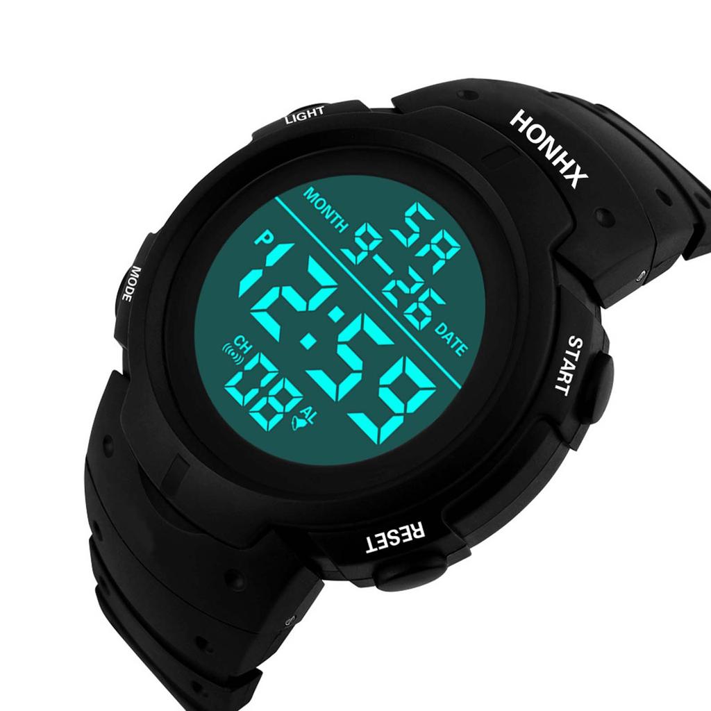  Luxury Mens Digital LED Watch Date Sport Men Outdoor Electronic Watch