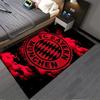 Roter und Schwarzer FC Bayern München Logo Teppich für Sportfans Dekoration Geeignet zur Verwendung als Anti-Rutsch für Wohnzimmer Schlafzimmer Sofas