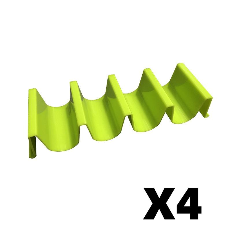 Wave Shape Plastic Taco Holder Stand, Mexican Taco Shell Display Rack, Food Storage Tray Holder for Home Kitchen Restaurant Tableware