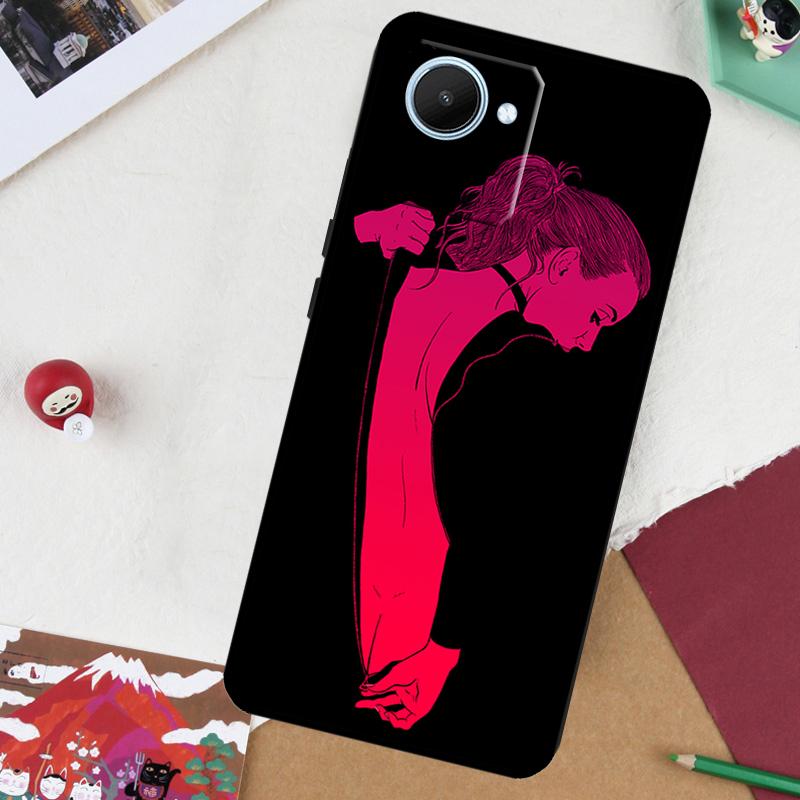 Sexy Mädchen Dame Rote Lippen Für Realme 13 Pro Plus 14 12 10 11 GT 6 5 6T GT7 Pro C51 C21Y C25S C75 C67 C61 C53 C55 Hülle