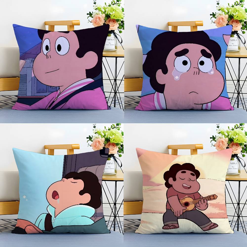 Cartoon Cool Character S-Steven Universe-MT Pillow Case Printing Pillowcase Living Room Sofa Cushion Cover Bedroom Room Decor