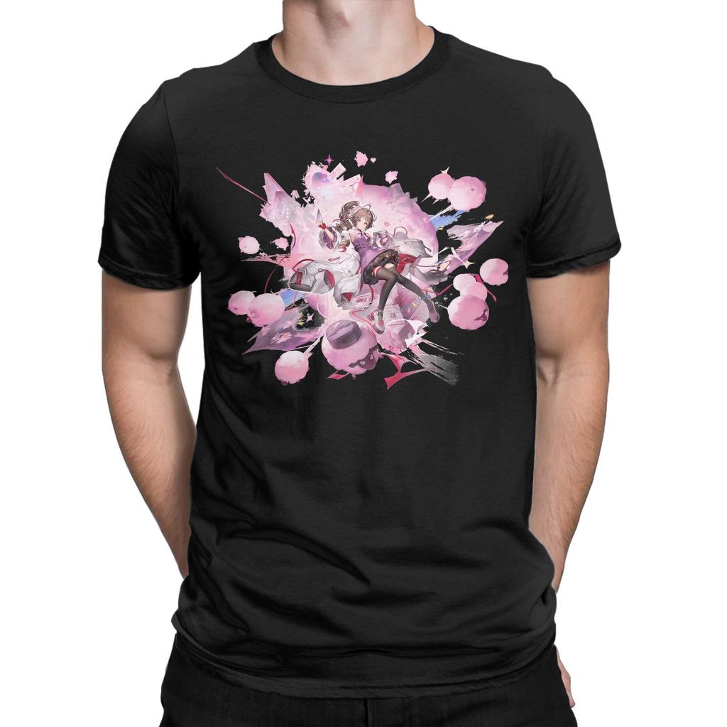 Mens TShirts Ardelia Arknights Cool Pure Cotton Tees Short Sleeve  T Shirts Crew Neck Clothing Plus Size