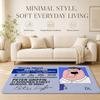 M-Mciovin Bank Floor Mat Cozy Minimalist Flannel Area Rug Anti-Slip Washable Bedroom Living Room Decor