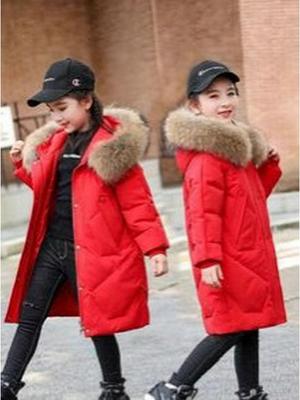 2025 Winter Girls' Cotton Coat - Mid-Length, Thickened Jacket for Little Girls