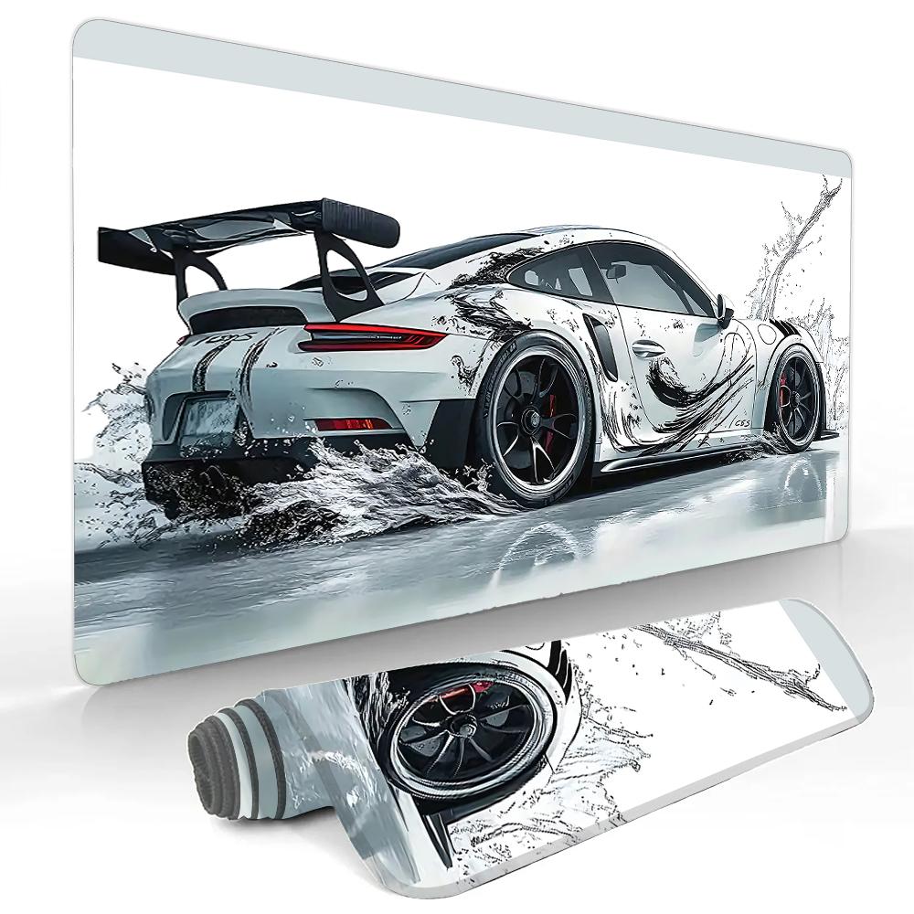 Artystyczny Estetyczny Design Samochodu Sportowego Podkładka pod Mysz Mata na Biurko Pad do Gier Antypoślizgowa Obszyty Brzeg Akcesoria Komputerowe Podkładka pod Mysz Komputerową Dywanik Biurowy