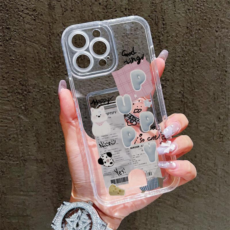 Card Slot Holder Silicone Wallet Pocket Case For Xiaomi Redmi Note 12 13 Pro iPhone 17 Air 16 15 14 13 Samsung S23 S24 S25 Cover Clear Phone Bumper