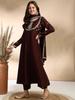 Women's Silk Embroidered Anarkali Kurta and Pant with Dupatta Set | 3 Piece Ethnic Kurta Set for Women