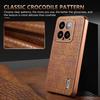 AZNS For Xiaomi 14 Case PU Leather Classic Crocodile Pattern Back Cover