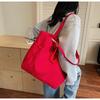 Canvas bag female college student new summer versatile shoulder handbag large capacity commuter tote bag