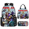 New Virtual World ROBLOX Primary and Secondary School School Bag Children's Backpack Backpack Cartoon Lunch Bag