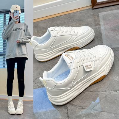 White Shoes for Women Spring New Student Korean Style Ins Fashionable All-Match Platform Spring and Autumn Leisure Board Shoes Yb2603